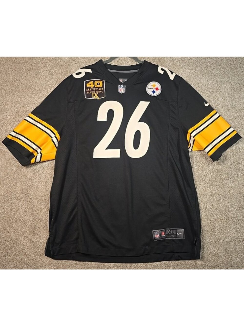 Pittsburgh Steelers Bell #26 Nike Jersey 40th Anniversary Super Bowl Men's XL